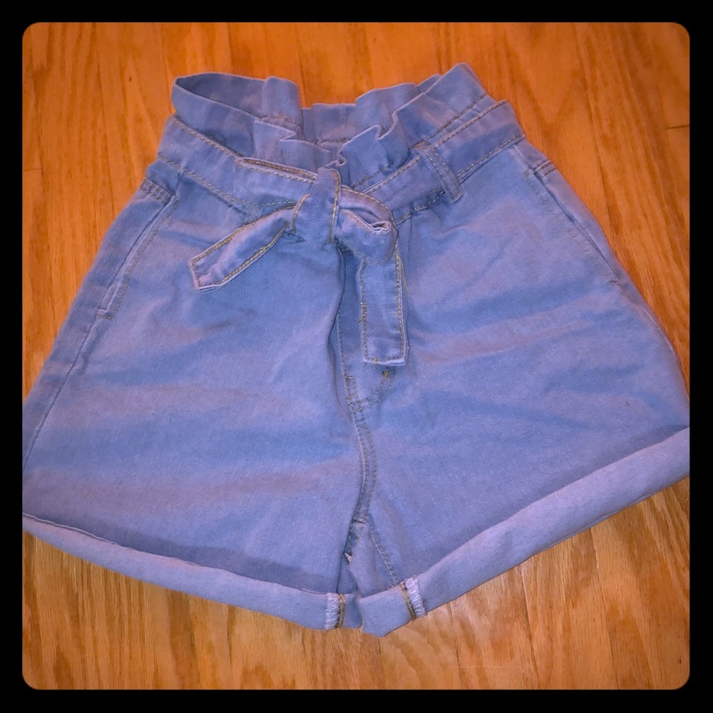 High Waisted Jean Shorts with Denim Belt.